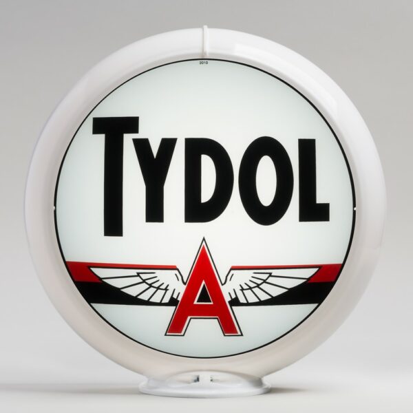 Tydol 13.5" Gas Pump Globe with white plastic body