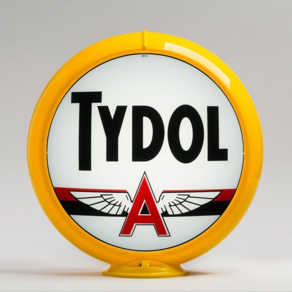 Tydol 13.5" Gas Pump Globe with yellow plastic body