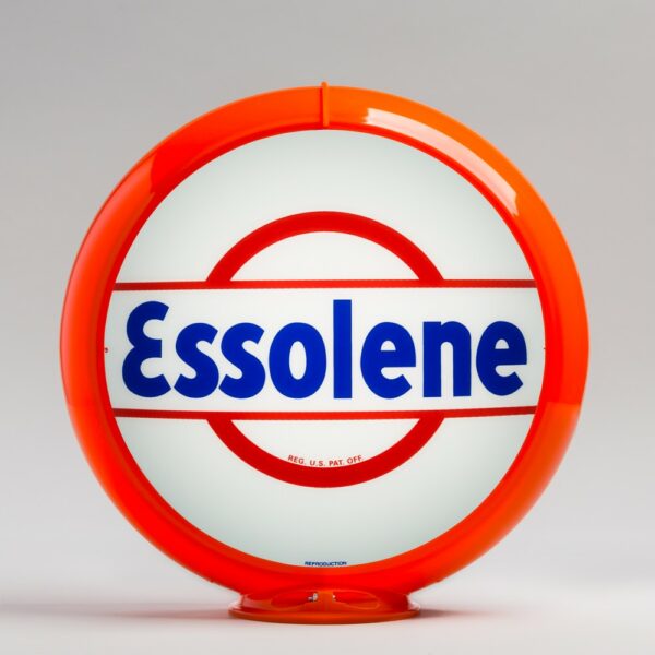 Essolene 13.5" Gas Pump Globe with orange plastic body