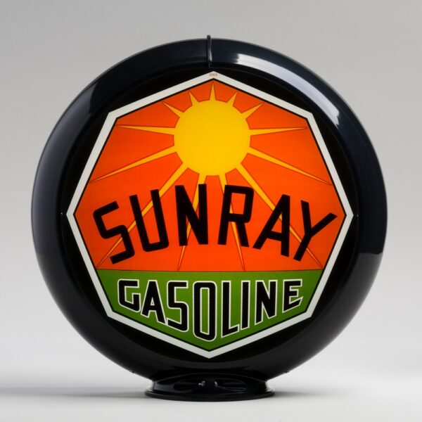 Sunray 13.5" Gas Pump Globe with black plastic body