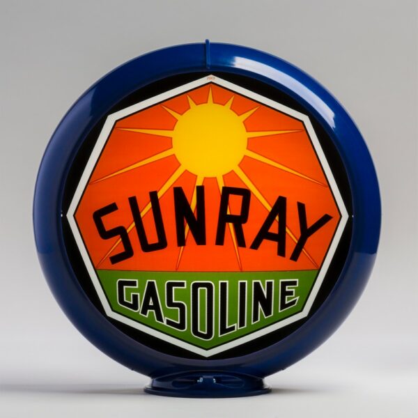 Sunray 13.5" Gas Pump Globe with dark blue plastic body