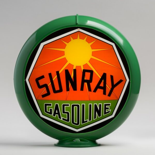 Sunray 13.5" Gas Pump Globe with green plastic body