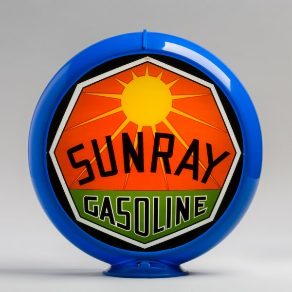 Sunray 13.5" Gas Pump Globe with light blue plastic body