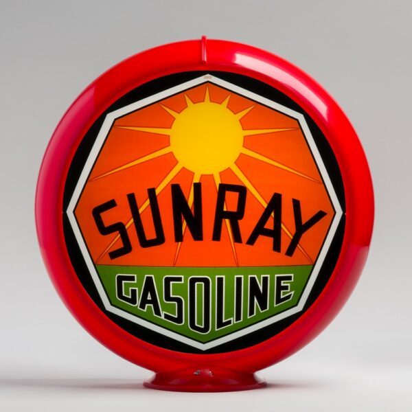 Sunray 13.5" Gas Pump Globe with red plastic body