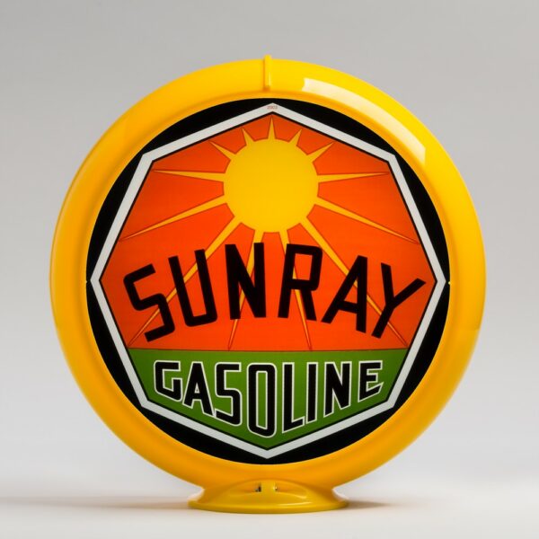 Sunray 13.5" Gas Pump Globe with yellow plastic body