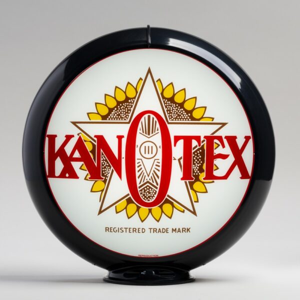 Kan-O-Tex 13.5" Gas Pump Globe with black plastic body