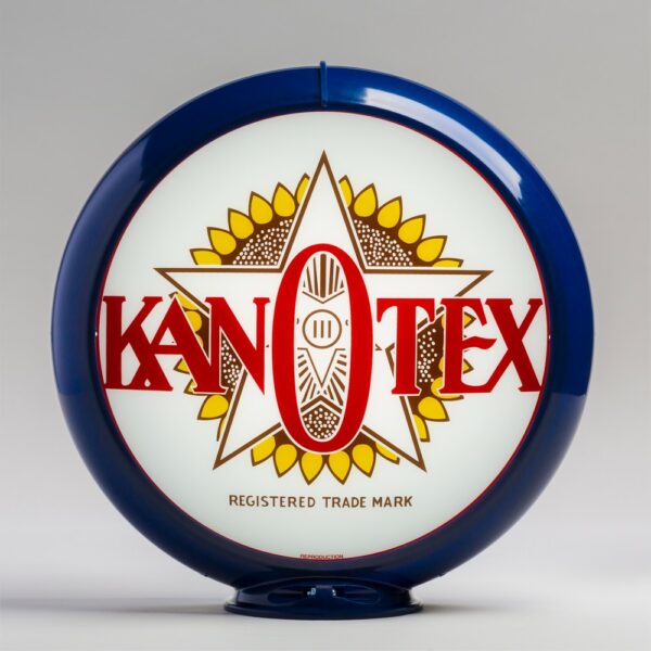 Kan-O-Tex 13.5" Gas Pump Globe with dark blue plastic body