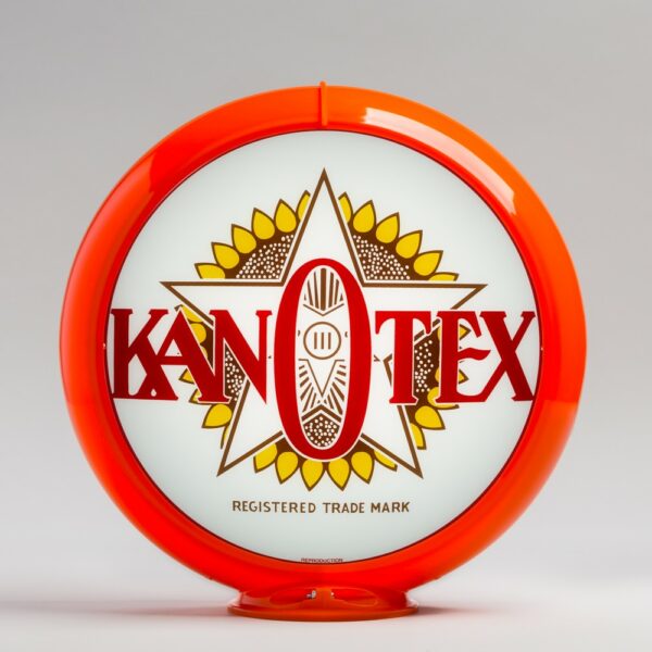 Kan-O-Tex 13.5" Gas Pump Globe with orange plastic body