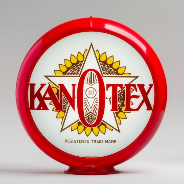 Kan-O-Tex 13.5" Gas Pump Globe with red plastic body