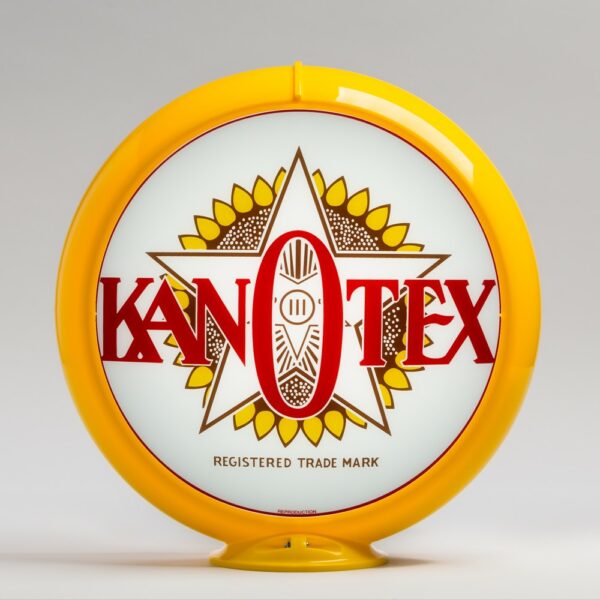 Kan-O-Tex 13.5" Gas Pump Globe with yellow plastic body