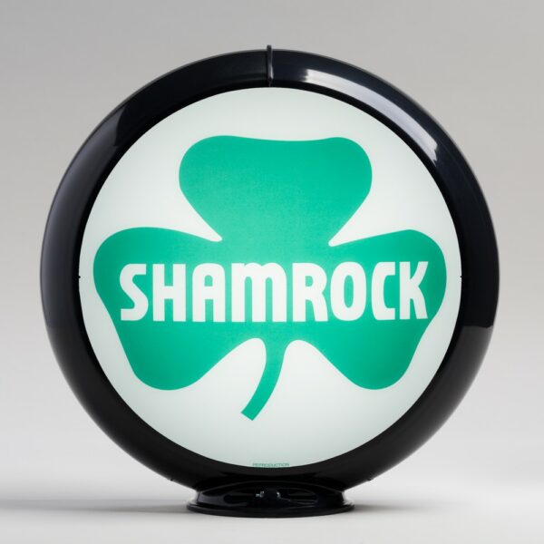 Shamrock 13.5" Gas Pump Globe with black plastic body