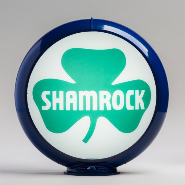 Shamrock 13.5" Gas Pump Globe with dark blue plastic body