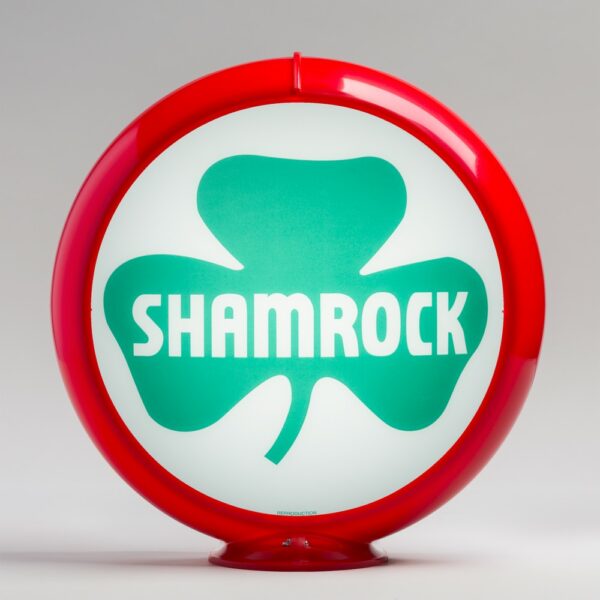 Shamrock 13.5" Gas Pump Globe with red plastic body