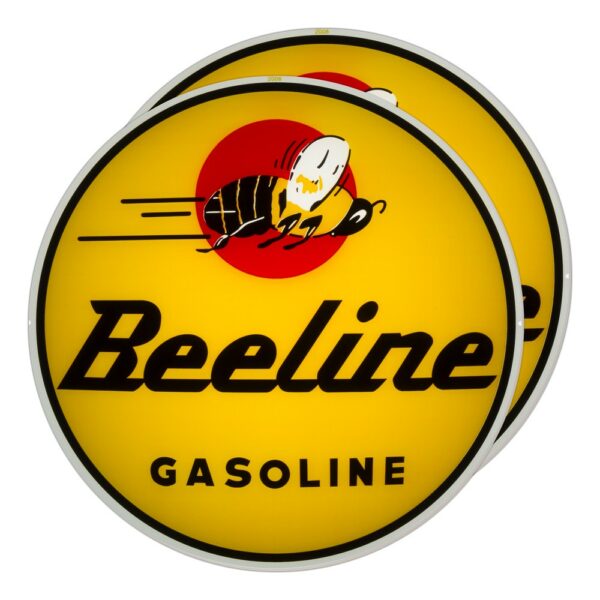 Beeline Gasoline 13.5" Gas Pump Globe lens pair