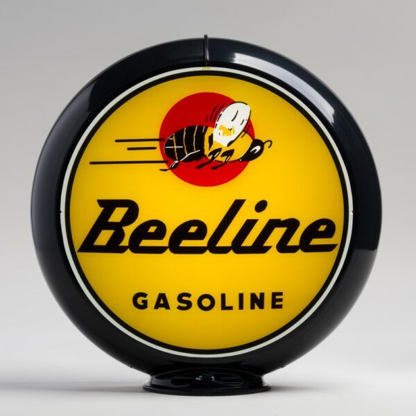 Beeline Gasoline 13.5" Gas Pump Globe with black plastic body