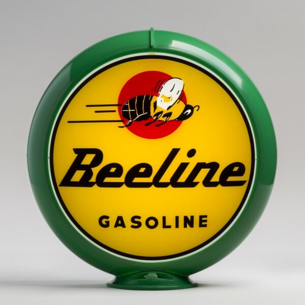 Beeline Gasoline 13.5" Gas Pump Globe with green plastic body