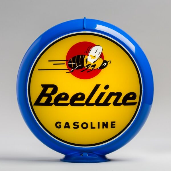 Beeline Gasoline 13.5" Gas Pump Globe with light blue plastic body