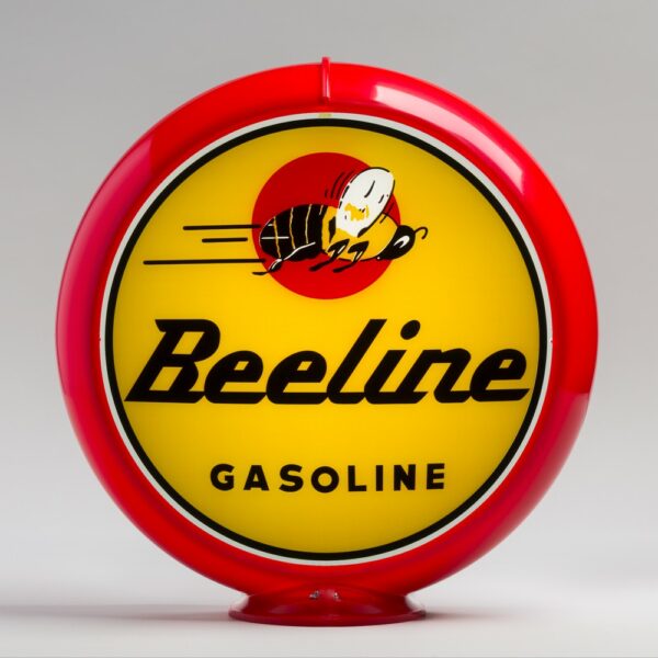 Beeline Gasoline 13.5" Gas Pump Globe with red plastic body