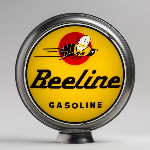 Beeline Gasoline 13.5" Gas Pump Globe with unpainted steel body