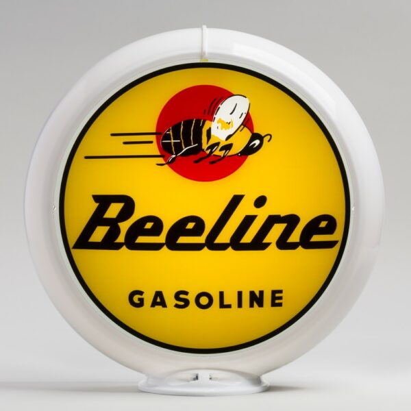 Beeline Gasoline 13.5" Gas Pump Globe with white plastic body