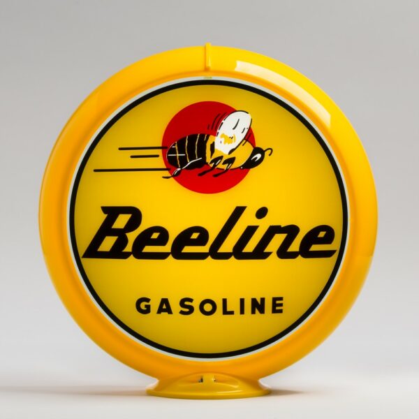 Beeline Gasoline 13.5" Gas Pump Globe with yellow plastic body