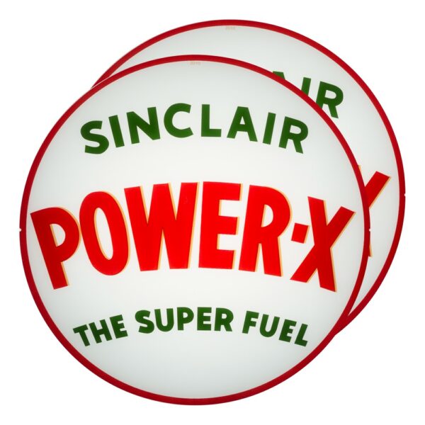 Sinclair Power-X 13.5" Gas Pump Globe lens pair