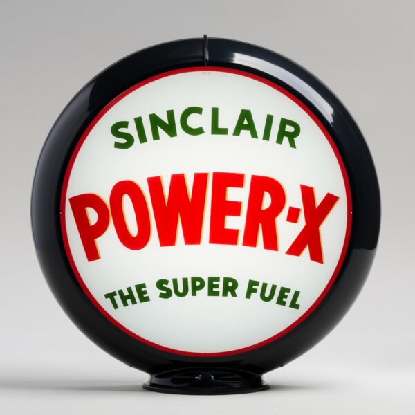 Sinclair Power-X 13.5" Gas Pump Globe with black plastic body