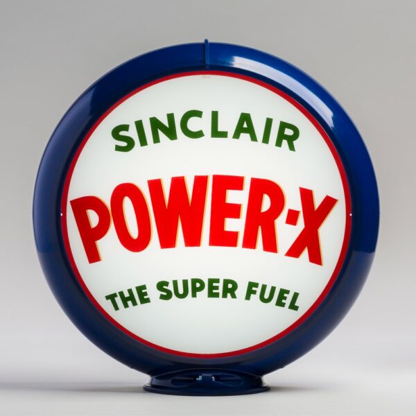 Sinclair Power-X 13.5" Gas Pump Globe with dark blue plastic body