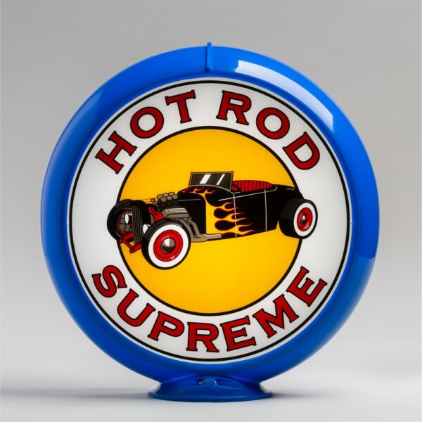 Hot Rod Supreme 13.5" Gas Pump Globe with light blue plastic body