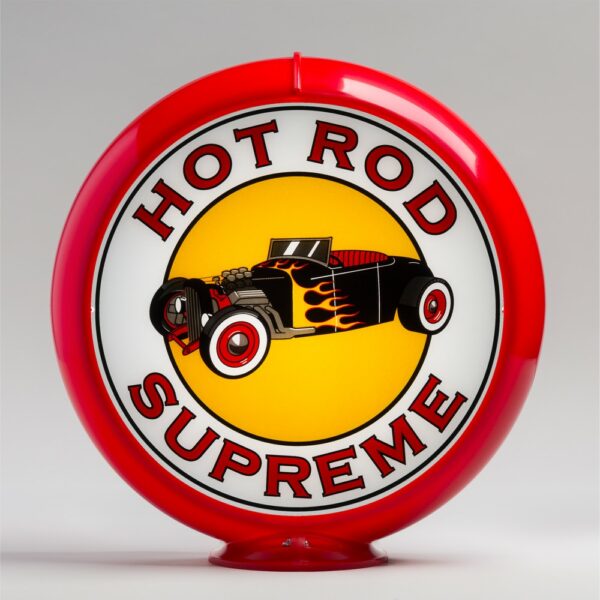 Hot Rod Supreme 13.5" Gas Pump Globe with red plastic body