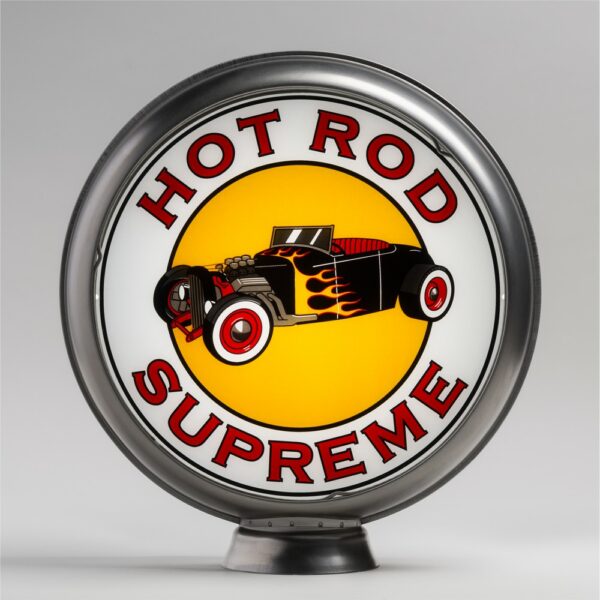 Hot Rod Supreme 13.5" Gas Pump Globe with unpainted steel body