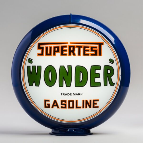 Supertest Wonder 13.5" Gas Pump Globe with dark blue plastic body