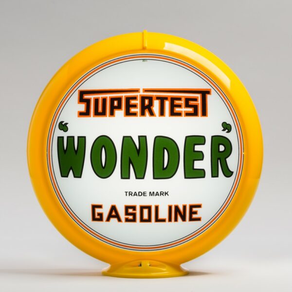 Supertest Wonder 13.5" Gas Pump Globe with yellow plastic body