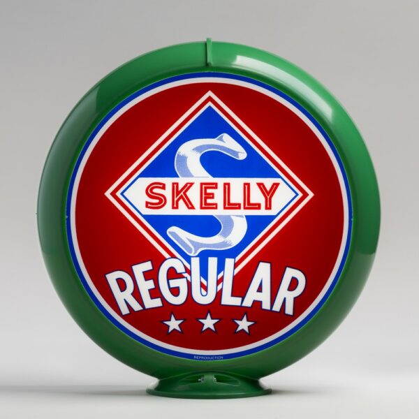 Skelly Regular 13.5" Gas Pump Globe with green plastic body