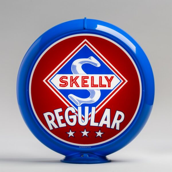 Skelly Regular 13.5" Gas Pump Globe with light blue plastic body