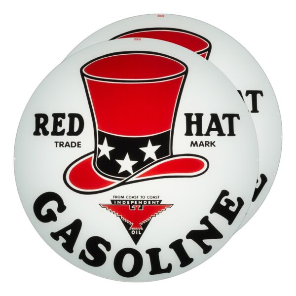 Red Hat Gasoline 13.5" Gas Pump Globe lens pair