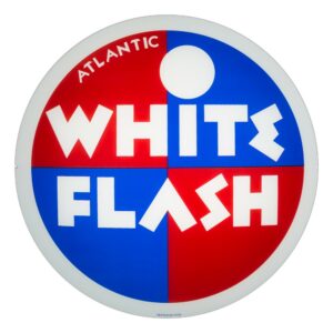 Atlantic White Flash 13.5" Gas Pump Globe single lens