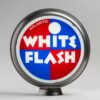 Atlantic White Flash 13.5" Gas Pump Globe with unpainted steel body