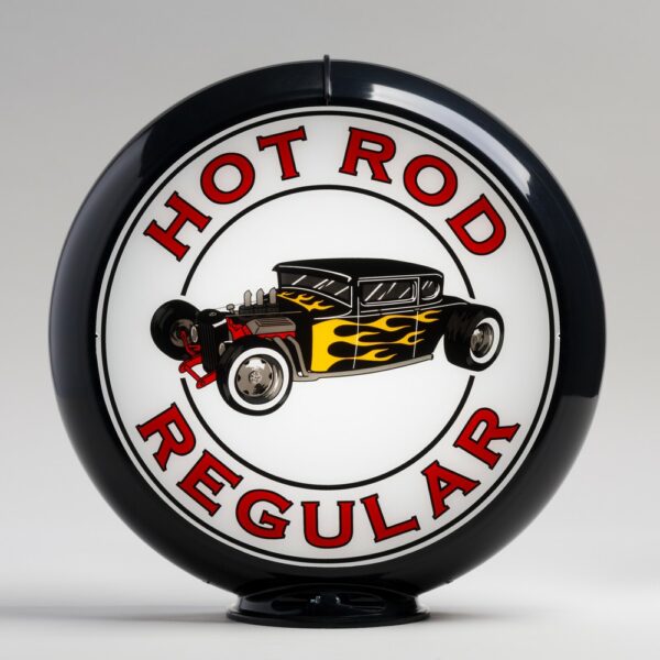 Hot Rod Regular 13.5" Gas Pump Globe with black plastic body