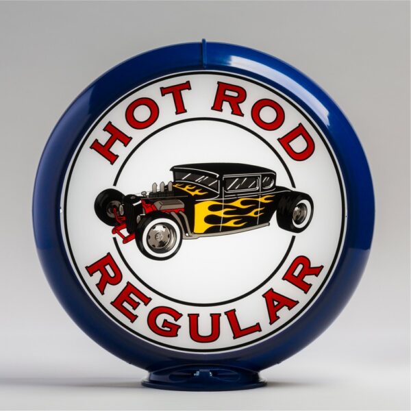 Hot Rod Regular 13.5" Gas Pump Globe with dark blue plastic body