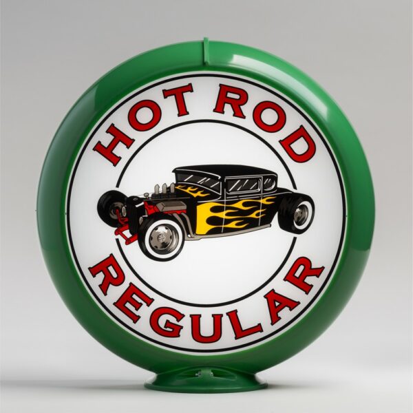 Hot Rod Regular 13.5" Gas Pump Globe with green plastic body