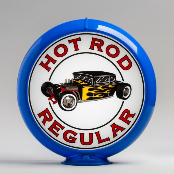Hot Rod Regular 13.5" Gas Pump Globe with light blue plastic body