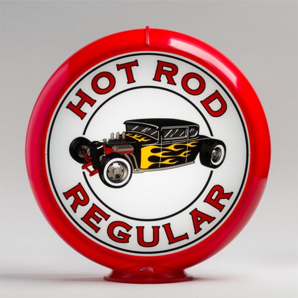 Hot Rod Regular 13.5" Gas Pump Globe with red plastic body