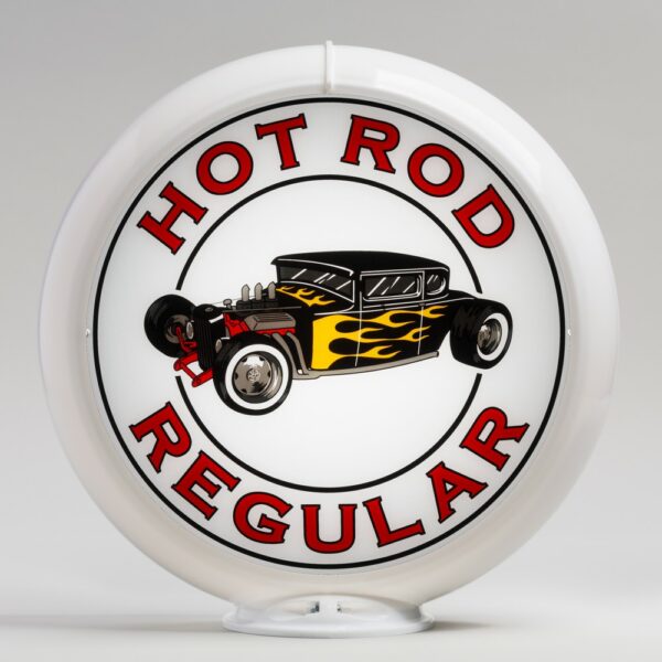 Hot Rod Regular 13.5" Gas Pump Globe with white plastic body