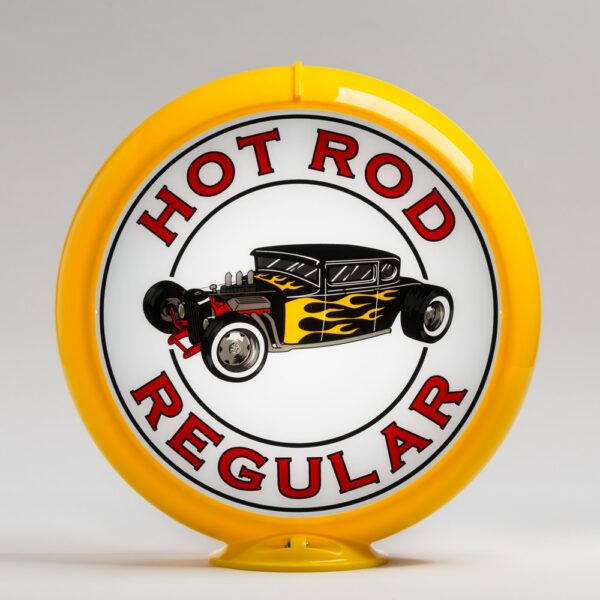 Hot Rod Regular 13.5" Gas Pump Globe with yellow plastic body