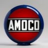 Amoco 13.5" Gas Pump Globe with dark blue plastic body
