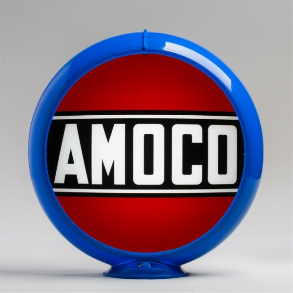 Amoco 13.5" Gas Pump Globe with light blue plastic body