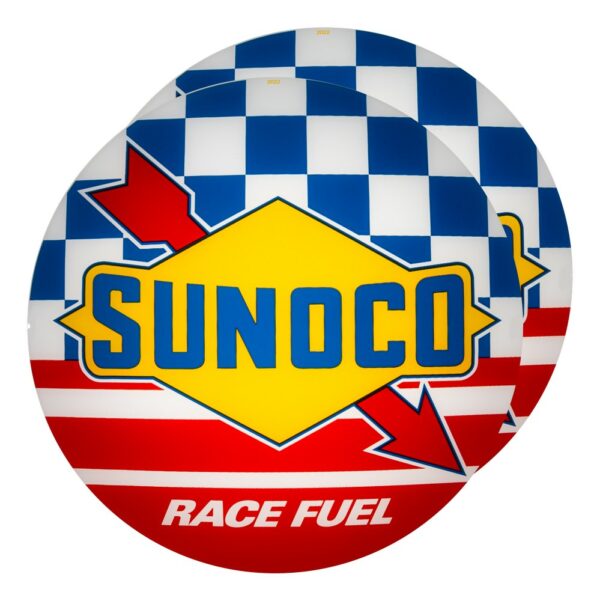 Sunoco Racing Gasoline 13.5" Gas Pump Globe lens pair