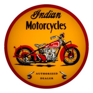 Indian M.C. (Motorcycle) 13.5" Gas Pump Globe single lens