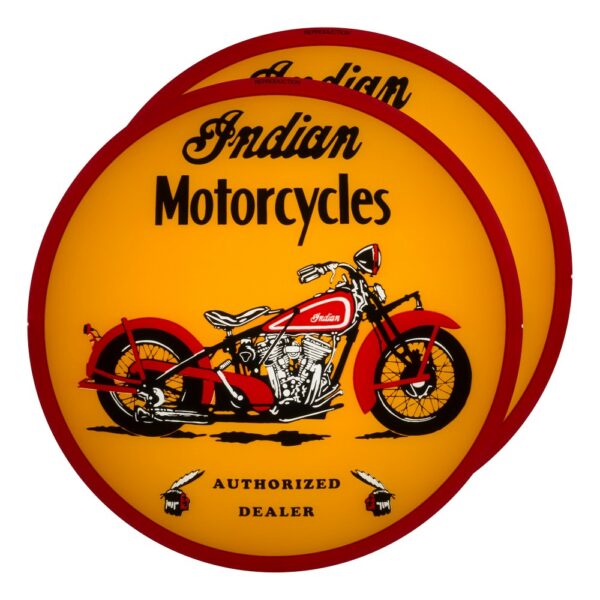 Indian M.C. (Motorcycle) 13.5" Gas Pump Globe lens pair